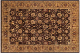 Bohemien Ziegler Cleora Brown Olive Green Hand-Knotted Wool Rug - 9'1'' x 11'5''
