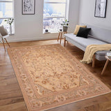 handmade Traditional Kafkaz Chobi Ziegler Tan Green Hand Knotted RECTANGLE 100% WOOL area rug 8 x 10