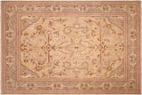 Classic Ziegler Lovetta Tan Green Hand-Knotted Wool Rug - 8'0'' x 10'2''
