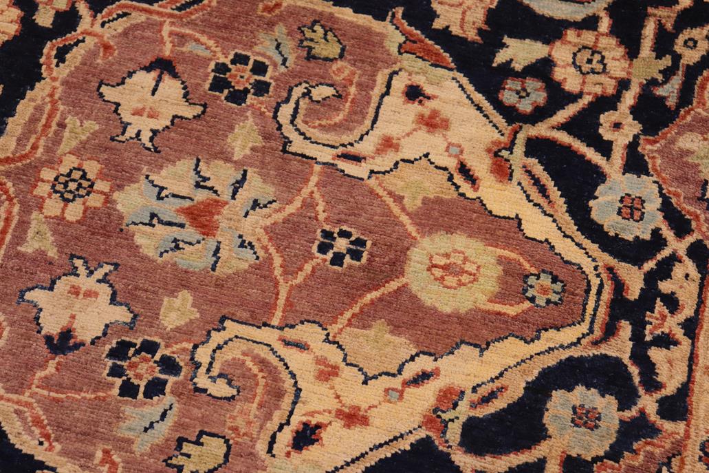 handmade Traditional Kafkaz Chobi Ziegler Blue Tan Hand Knotted RECTANGLE 100% WOOL area rug 8 x 10