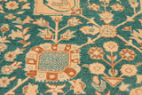 handmade Traditional Kafkaz Chobi Ziegler Green Tan Hand Knotted RECTANGLE 100% WOOL area rug 8 x 10