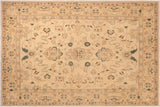 handmade Traditional Kafkaz Chobi Ziegler Tan Green Hand Knotted RECTANGLE 100% WOOL area rug 8 x 10