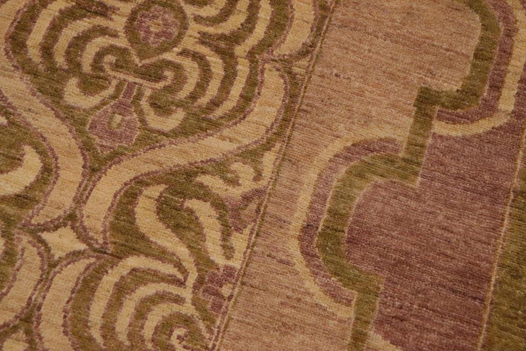 handmade Transitional Kafkaz Chobi Ziegler Lt. Green Tan Hand Knotted RECTANGLE 100% WOOL area rug 9 x 12