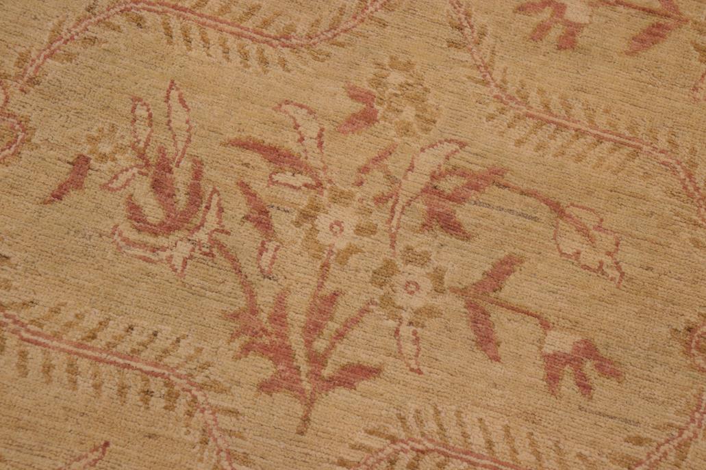 handmade Transitional Kafkaz Chobi Ziegler Tan Lt. Brown Hand Knotted RECTANGLE 100% WOOL area rug 9 x 12