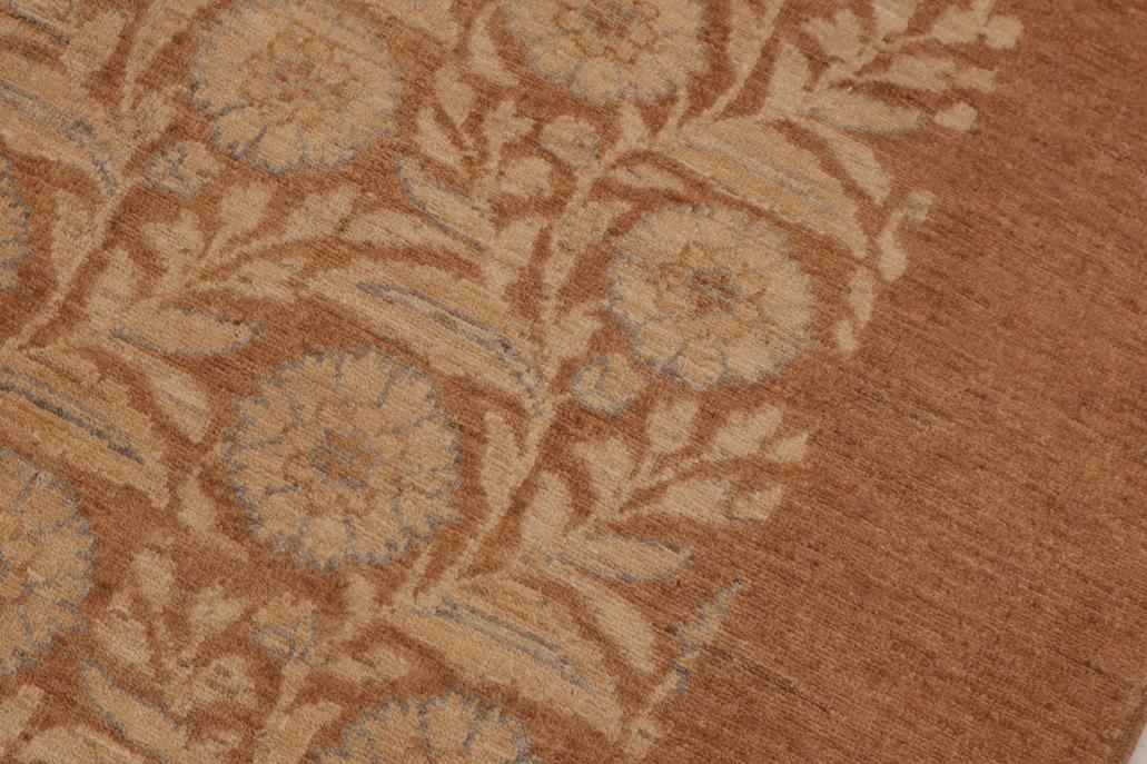 handmade Transitional Kafkaz Chobi Ziegler Beige Brown Hand Knotted RECTANGLE 100% WOOL area rug 9 x 12