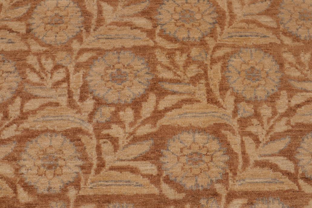 handmade Transitional Kafkaz Chobi Ziegler Beige Brown Hand Knotted RECTANGLE 100% WOOL area rug 9 x 12