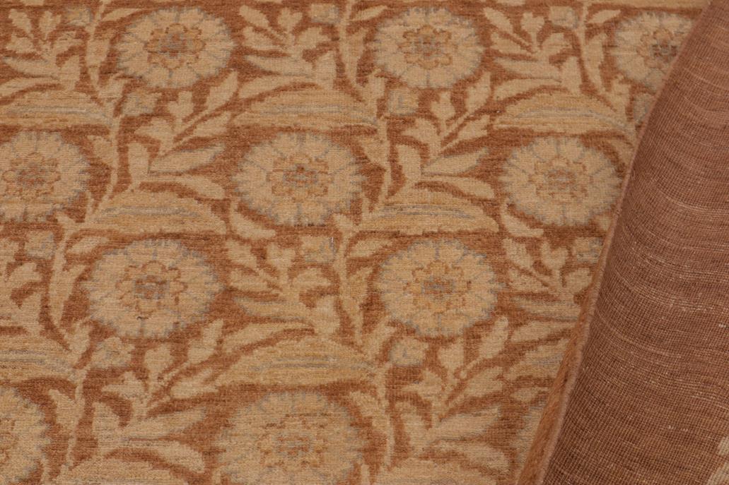 handmade Transitional Kafkaz Chobi Ziegler Beige Brown Hand Knotted RECTANGLE 100% WOOL area rug 9 x 12