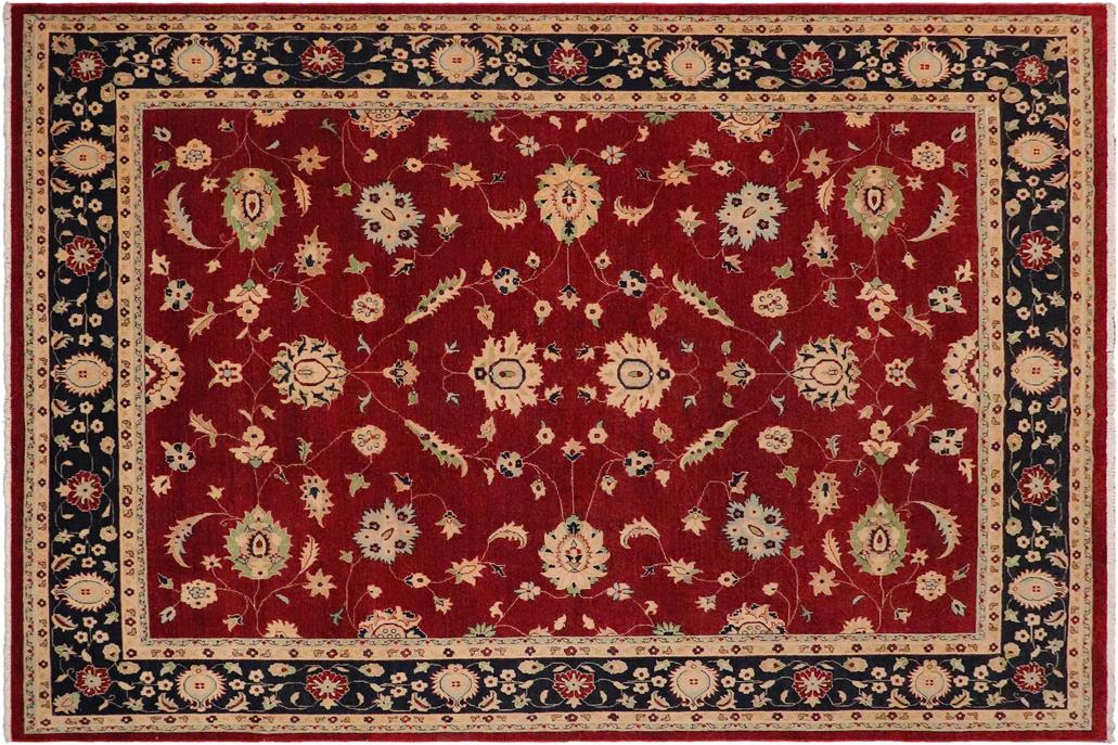 handmade Traditional Kafkaz Chobi Ziegler Red Blue Hand Knotted RECTANGLE 100% WOOL area rug 9 x 12
