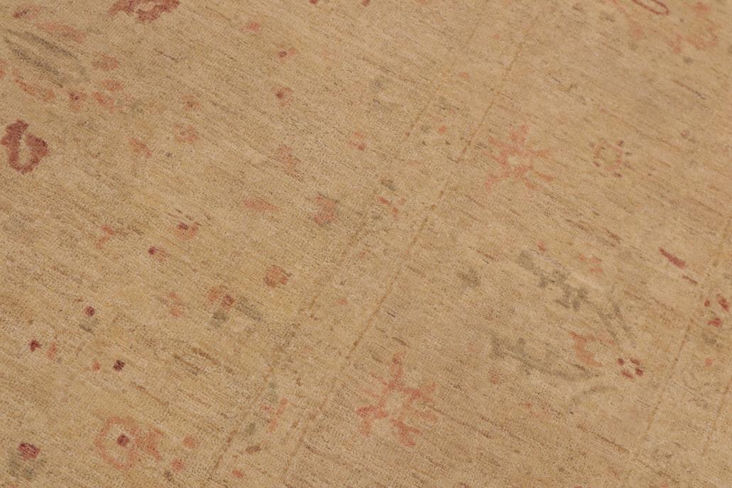 handmade Traditional Kafkaz Chobi Ziegler Beige Tan Hand Knotted RECTANGLE 100% WOOL area rug 9 x 12