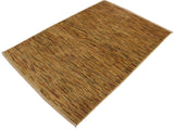 Bohemian Gabbeh Janee Beige/Rust Wool Rug - 3'10'' x 5'9''