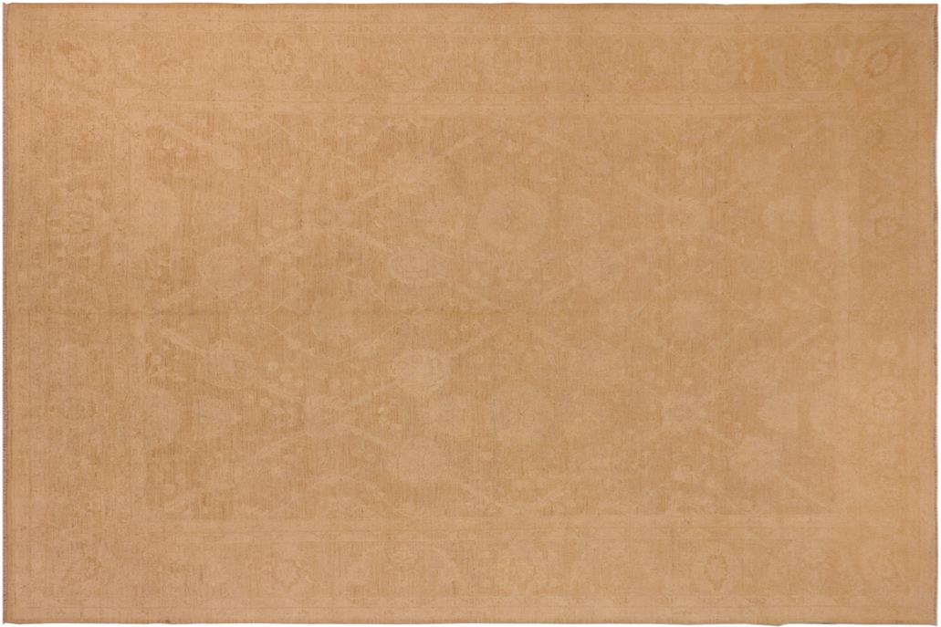 handmade Transitional Kafkaz Chobi Ziegler Brown Tan Hand Knotted RECTANGLE 100% WOOL area rug 10 x 14