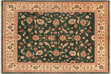 Bohemien Ziegler Cindie Green Beige Hand-Knotted Wool Rug - 8'1'' x 9'6''