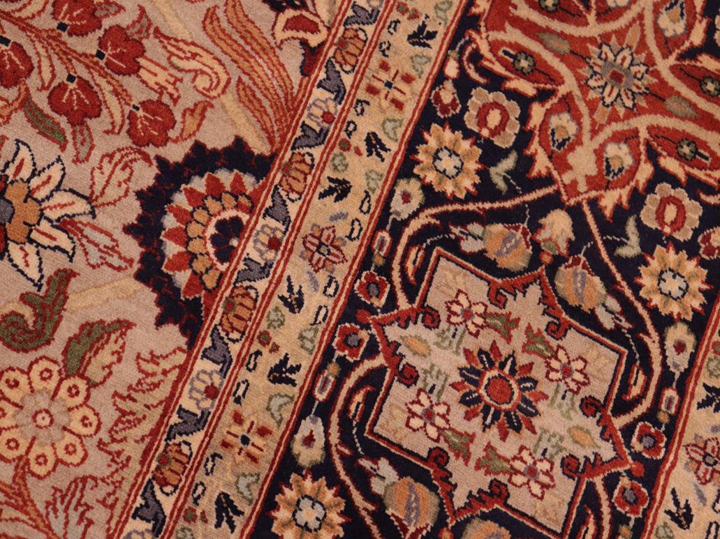 handmade Traditional Tabriz Gray Blue Hand Knotted RECTANGLE 100% WOOL area rug 8x10