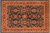 handmade Traditional Kafkaz Chobi Ziegler Blue Rust Hand Knotted RECTANGLE 100% WOOL area rug 8 x 10