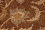 handmade Traditional Kafkaz Chobi Ziegler Brown Gold Hand Knotted RECTANGLE 100% WOOL area rug 8 x 10