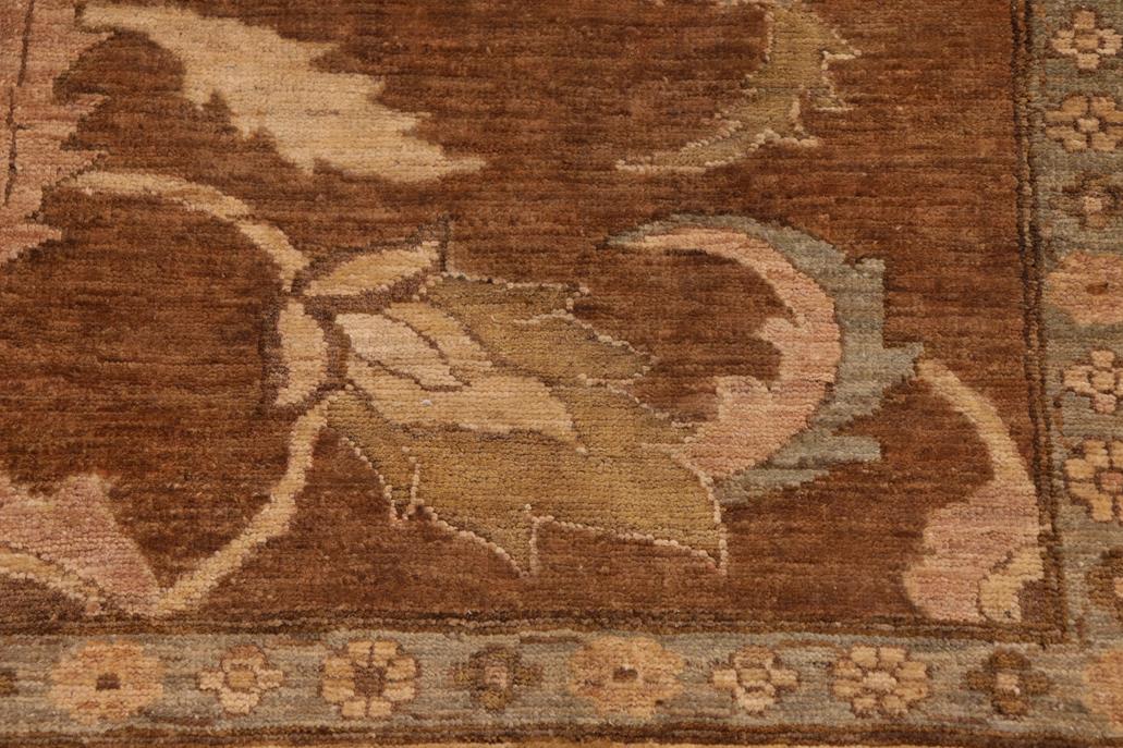 handmade Traditional Kafkaz Chobi Ziegler Brown Gold Hand Knotted RECTANGLE 100% WOOL area rug 8 x 10