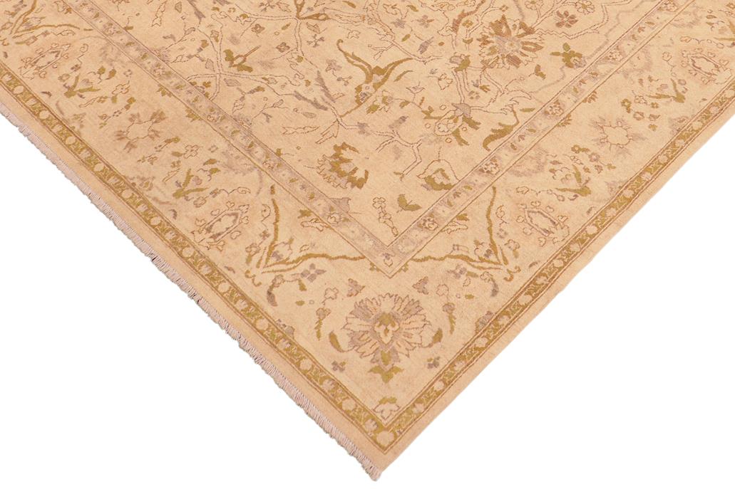 handmade Traditional Kafkaz Chobi Ziegler Beige Gold Hand Knotted RECTANGLE 100% WOOL area rug 8 x 10