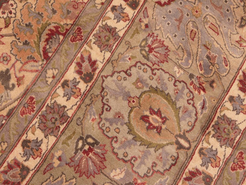 handmade Traditional Tabriz Beige Green Hand Knotted RECTANGLE 100% WOOL area rug 8x10