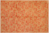 Boho Chic Ziegler Sandie Tan Red Hand-Knotted Wool Rug - 7'11'' x 9'6''