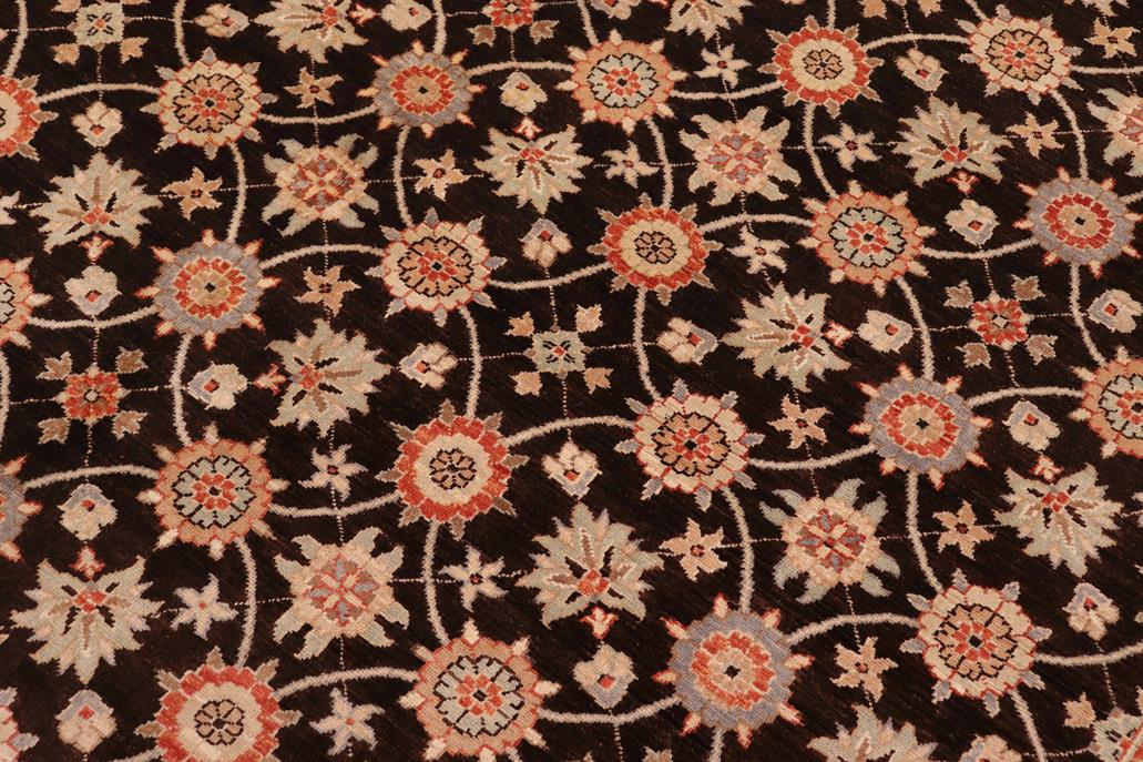 handmade Transitional Kafkaz Chobi Ziegler Brown Beige Hand Knotted RECTANGLE 100% WOOL area rug 8 x 10