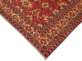 handmade Geometric Super Kazak Red Gold Hand Knotted RECTANGLE 100% WOOL area rug 10x13