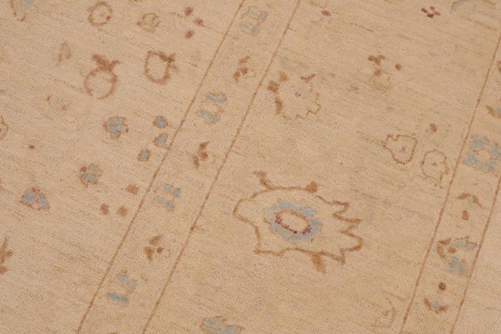 handmade Traditional Kafkaz Chobi Ziegler Lt. Tan Tan Hand Knotted RECTANGLE 100% WOOL area rug 9 x 12