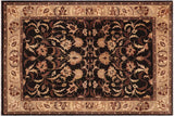 Boho Chic Ziegler Jolyn Black Gray Hand-Knotted Wool Rug - 8'8'' x 11'11''
