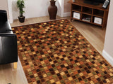 Boho Chic Gabbeh Demetriu Brown/Tan Wool Rug - 8'11'' x 11'7''