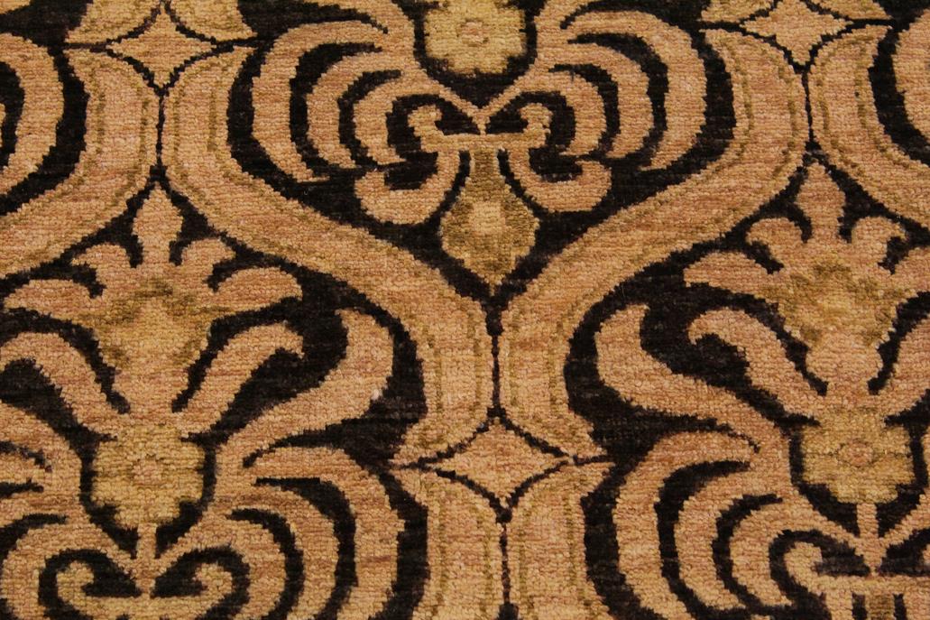 handmade Transitional Kafkaz Chobi Ziegler Black Tan Hand Knotted RECTANGLE 100% WOOL area rug 9 x 12