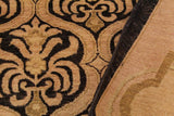 handmade Transitional Kafkaz Chobi Ziegler Black Tan Hand Knotted RECTANGLE 100% WOOL area rug 9 x 12
