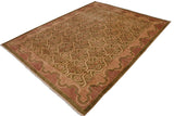 handmade Transitional Kafkaz Chobi Ziegler Green Brown Hand Knotted RECTANGLE 100% WOOL area rug 9 x 12