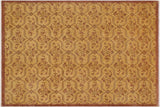 handmade Transitional Kafkaz Chobi Ziegler Gold Brown Hand Knotted RECTANGLE 100% WOOL area rug 9 x 12