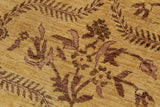 handmade Transitional Kafkaz Chobi Ziegler Gold Brown Hand Knotted RECTANGLE 100% WOOL area rug 9 x 12