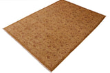 handmade Transitional Kafkaz Chobi Ziegler Green Brown Hand Knotted RECTANGLE 100% WOOL area rug 9 x 12