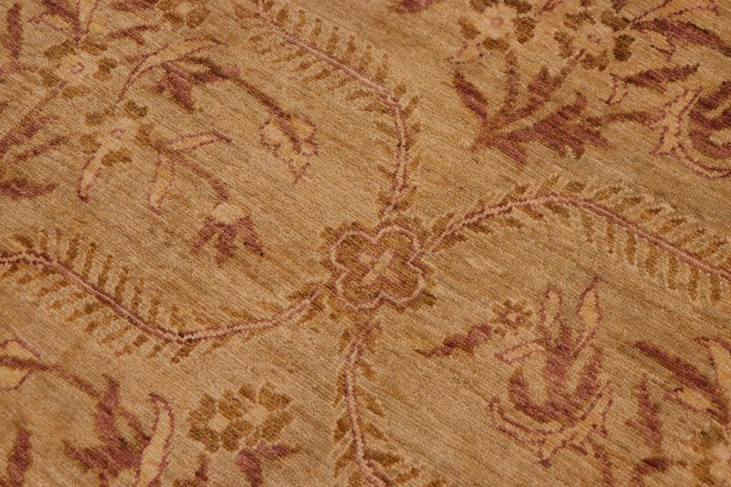 handmade Transitional Kafkaz Chobi Ziegler Green Brown Hand Knotted RECTANGLE 100% WOOL area rug 9 x 12