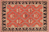 Bohemien Ziegler Williema Orange Black Hand-Knotted Wool Rug - 9'0'' x 11'9''