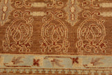 handmade Transitional Kafkaz Chobi Ziegler Brown Rust Hand Knotted RECTANGLE 100% WOOL area rug 9 x 12