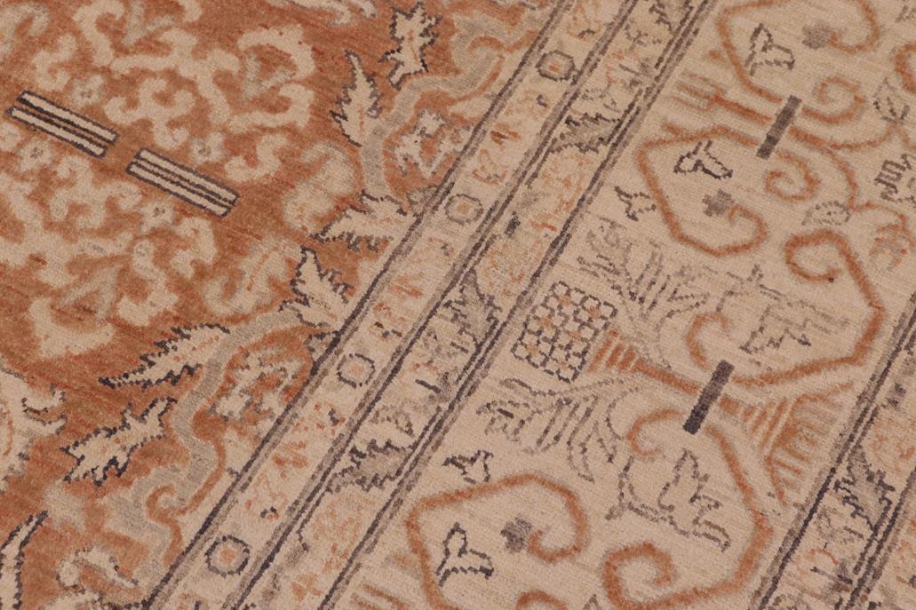handmade Transitional Kafkaz Chobi Ziegler Lt. Brown Beige Hand Knotted RECTANGLE 100% WOOL area rug 9 x 12