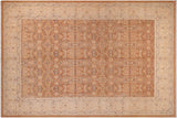 Oriental Ziegler Beula Brown Beige Hand-Knotted Wool Rug - 8'10'' x 12'2''