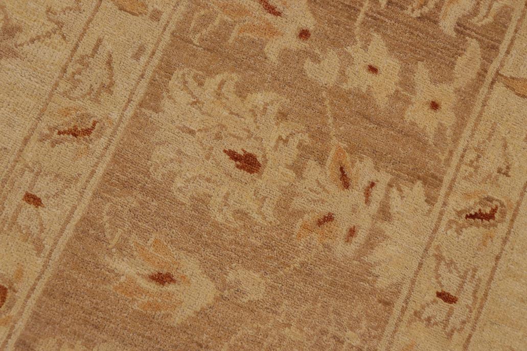 handmade Traditional Kafkaz Chobi Ziegler Beige Brown Hand Knotted RECTANGLE 100% WOOL area rug 9 x 12
