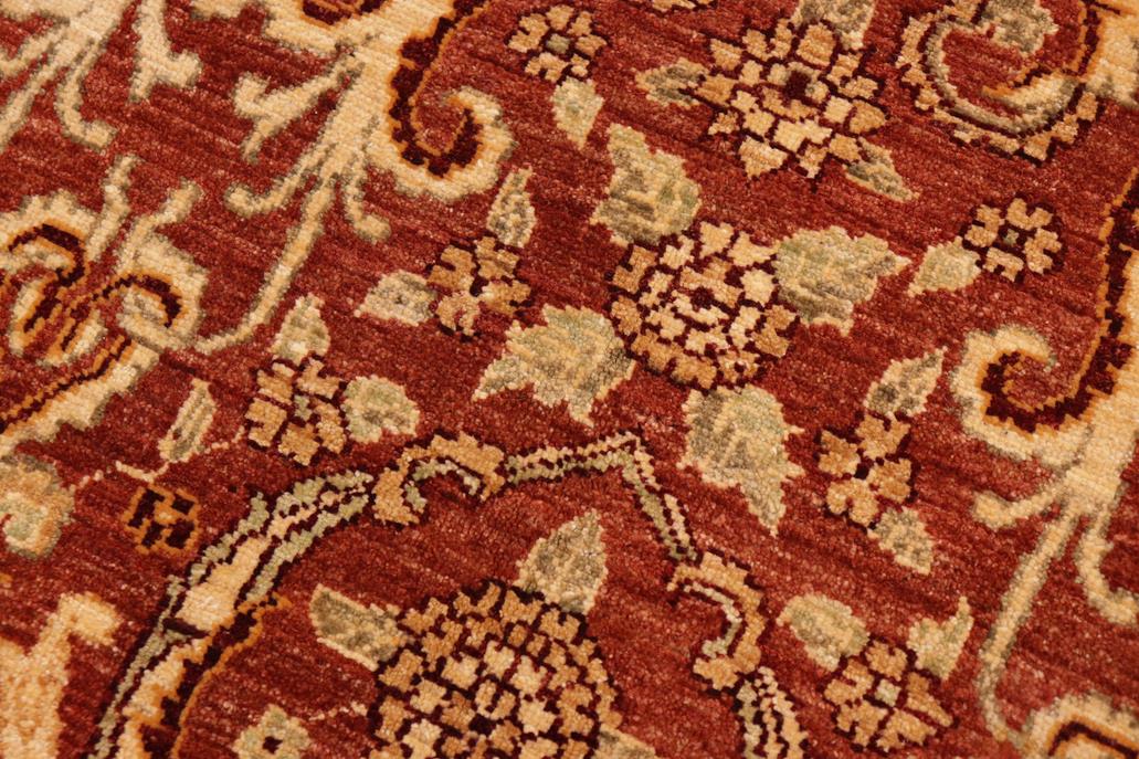 handmade Transitional Kafkaz Chobi Ziegler Rust Gold Hand Knotted RECTANGLE 100% WOOL area rug 9 x 13