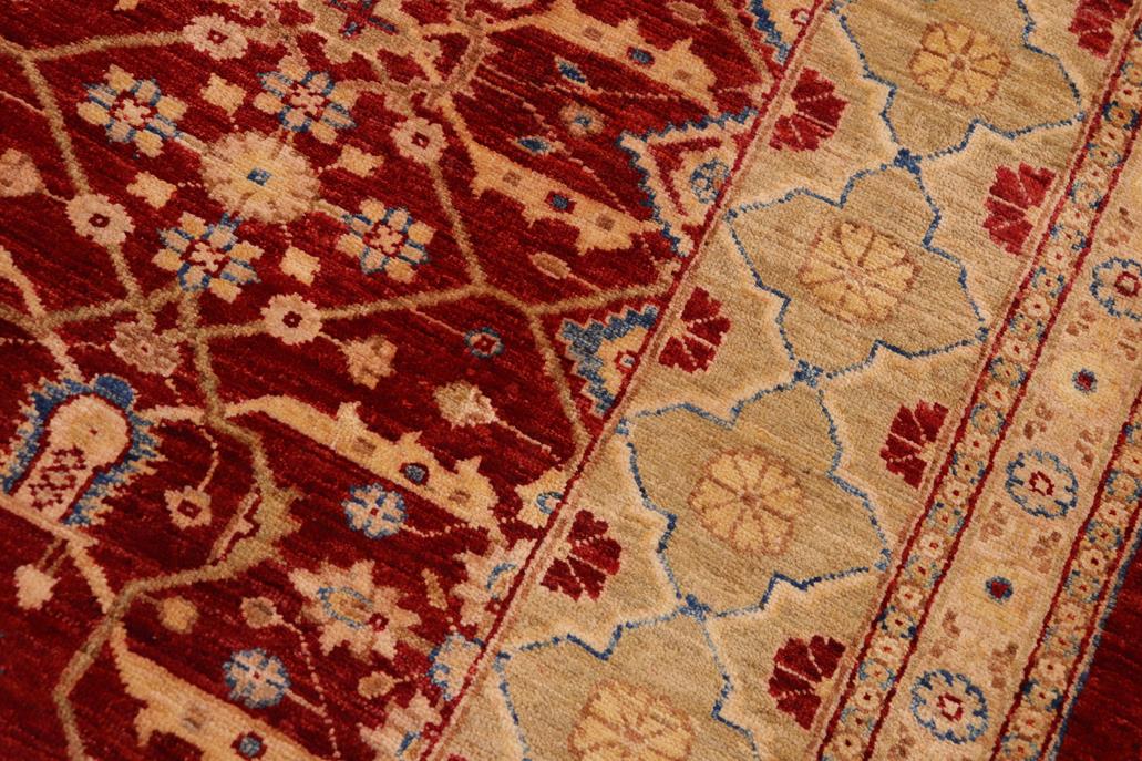 handmade Transitional Kafkaz Chobi Ziegler Red Lt. Green Hand Knotted RECTANGLE 100% WOOL area rug 9 x 12
