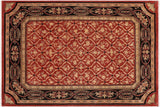 Bohemien Ziegler Larry Red Black Hand-Knotted Wool Rug - 8'10'' x 11'4''