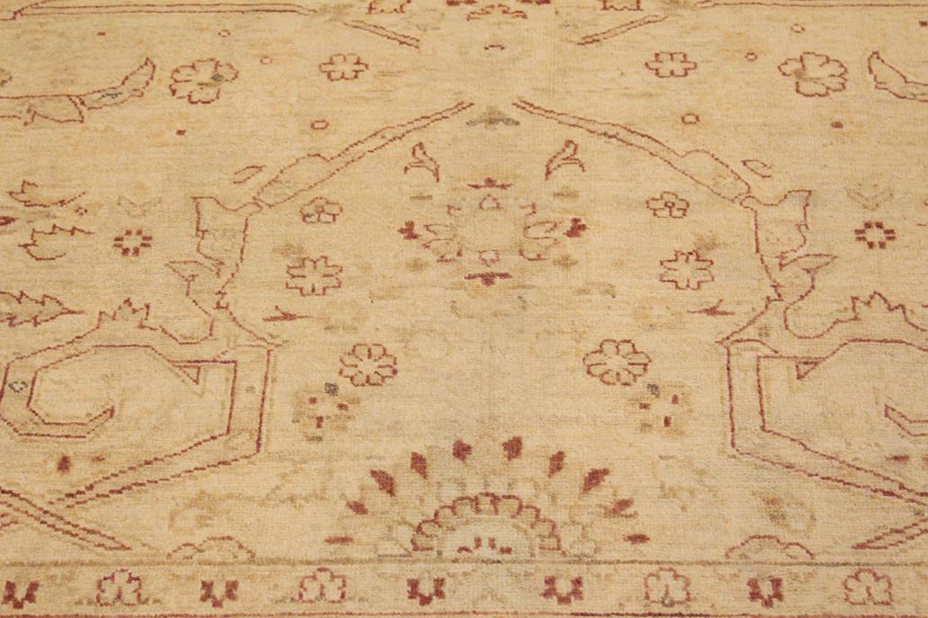 handmade Traditional Kafkaz Chobi Ziegler Beige Lt. Brown Hand Knotted RECTANGLE 100% WOOL area rug 9 x 12