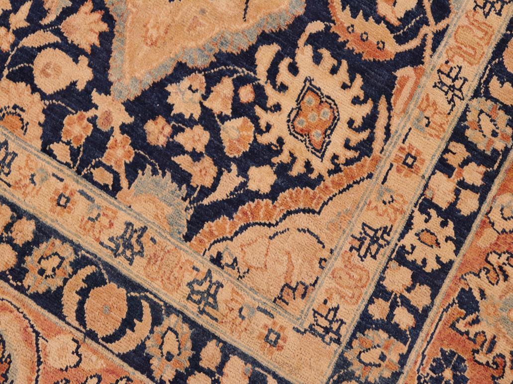 handmade Traditional Kirman Blue Red Hand Knotted RECTANGLE 100% WOOL area rug 8x10