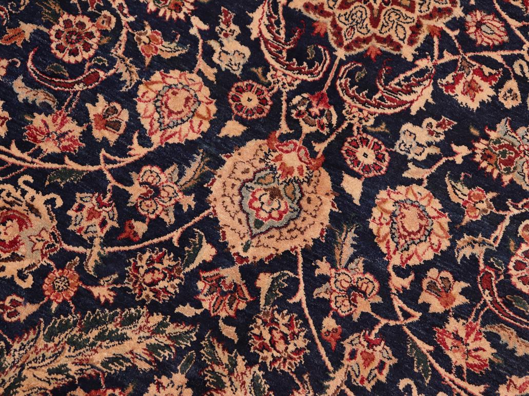 handmade Traditional Dabir Blue Aubergine Hand Knotted RECTANGLE 100% WOOL area rug 8x10