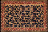 Bohemien Ziegler Jon Blue Rust Hand-Knotted Wool Rug - 9'1'' x 12'5''