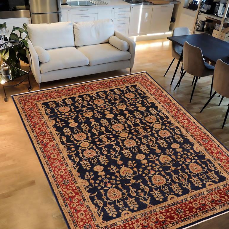 handmade Transitional Kafkaz Chobi Ziegler Blue Red Hand Knotted RECTANGLE 100% WOOL area rug 9 x 12