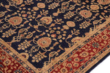 handmade Transitional Kafkaz Chobi Ziegler Blue Red Hand Knotted RECTANGLE 100% WOOL area rug 9 x 12