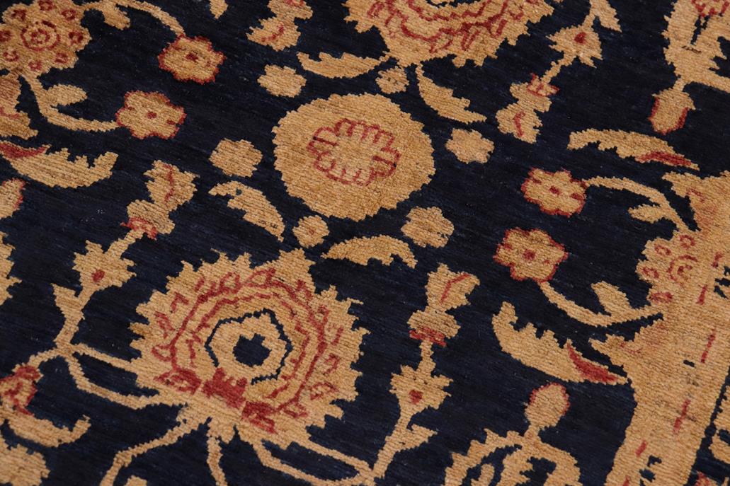 handmade Transitional Kafkaz Chobi Ziegler Blue Red Hand Knotted RECTANGLE 100% WOOL area rug 9 x 12